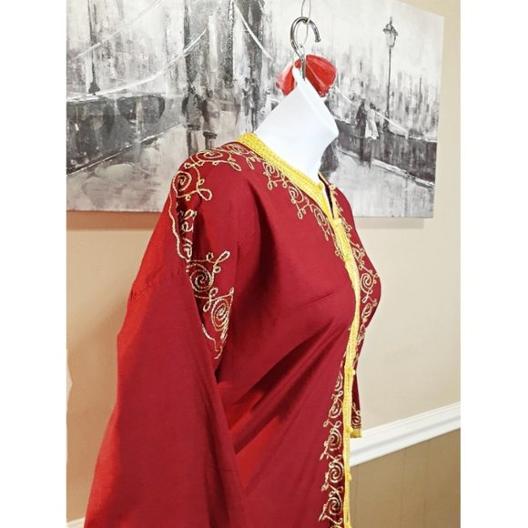 SOLD! Moroccan Embroidered Kaftan Abaya Plus - Picture 3 of 7